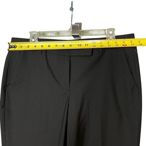 Lands End Pants Womens 12 Black Wool Blend Lined Flare Work Dress Career USA - Picture 8 of 13